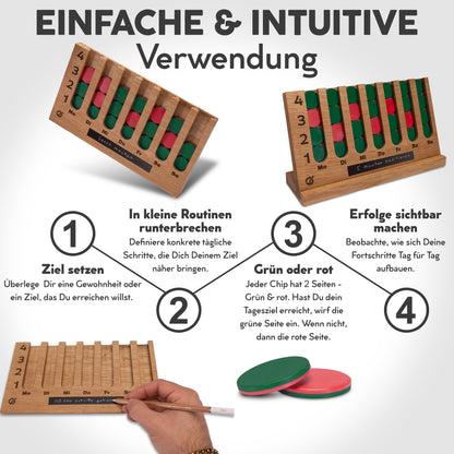 Habit Tracker aus Holz | GoalBalance
