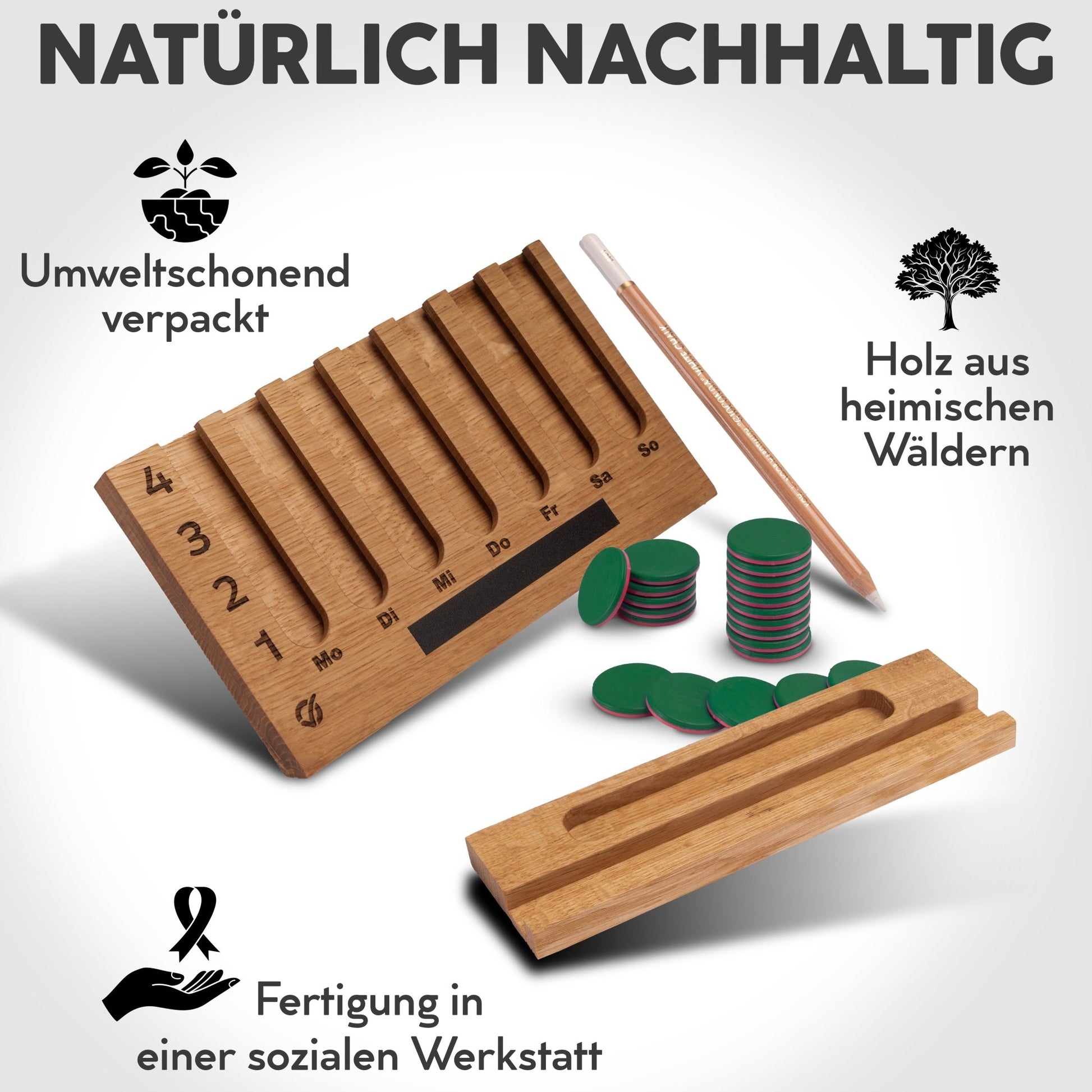 Haptischer Gewohnheitstracker – natürlich nachhaltig hergestellt