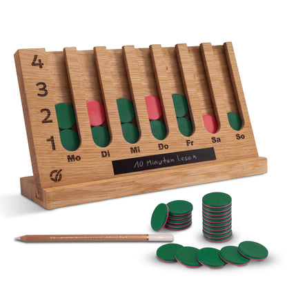 Habit Tracker aus Holz von GoalBalance – Produktansicht
