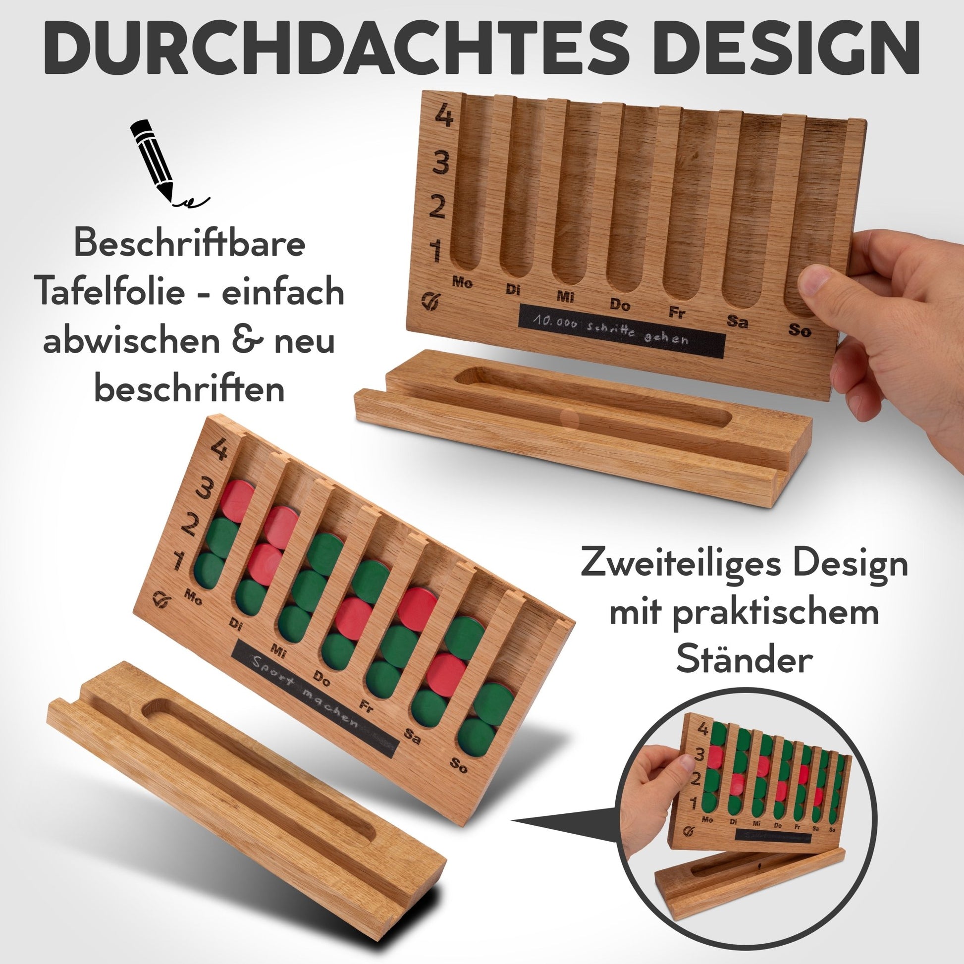 GoalBalance Habit Tracker aus Holz – durchdachtes Design